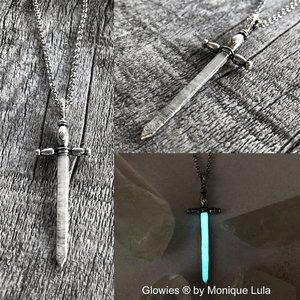 Glowing Sword Necklace Glow in the dark